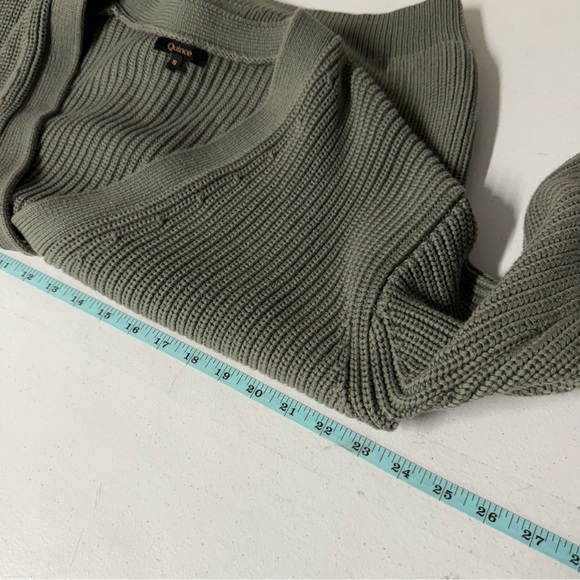 Quince 100% Organic Cotton Oversized Boyfriend Cardigan Agave Small Knit Cozy - Picture 2 of 12